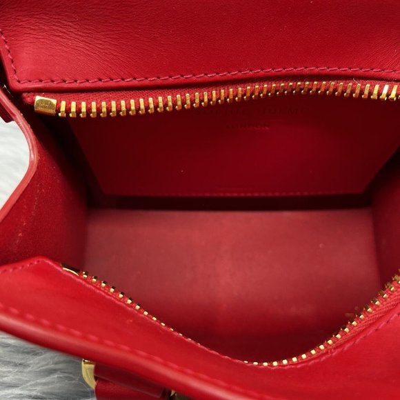 Sophie Hulme Red Tote with Gold Accents - Picture 8 of 13